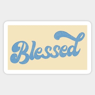 Blessed \/\/\/\/\ Retro Typography Design Sticker